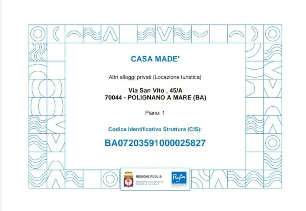 Casa Made’ Luxury home a Polignano a Mare Exterior foto